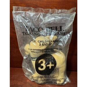 1998 Taco Bell Dog Plush Chihuahua Talking Toy Dog Sealed Mexican Restaurant